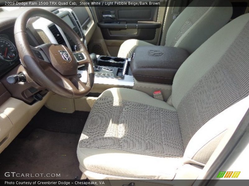 Stone White / Light Pebble Beige/Bark Brown 2009 Dodge Ram 1500 TRX Quad Cab