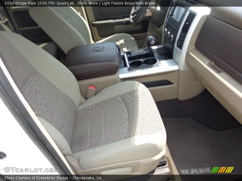 Stone White / Light Pebble Beige/Bark Brown 2009 Dodge Ram 1500 TRX Quad Cab