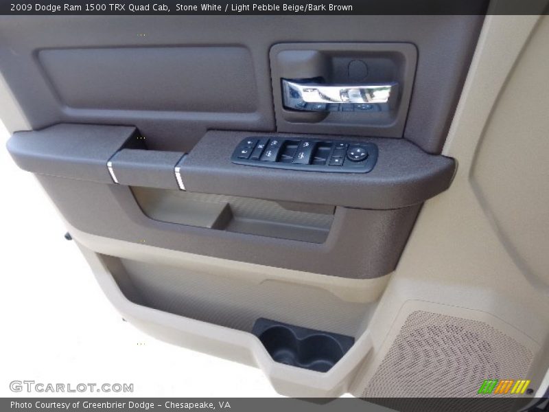 Stone White / Light Pebble Beige/Bark Brown 2009 Dodge Ram 1500 TRX Quad Cab