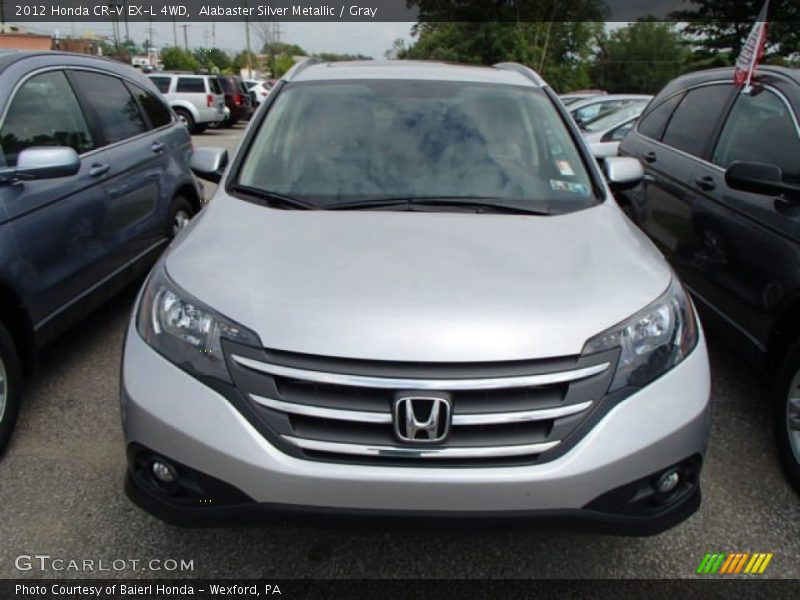 Alabaster Silver Metallic / Gray 2012 Honda CR-V EX-L 4WD