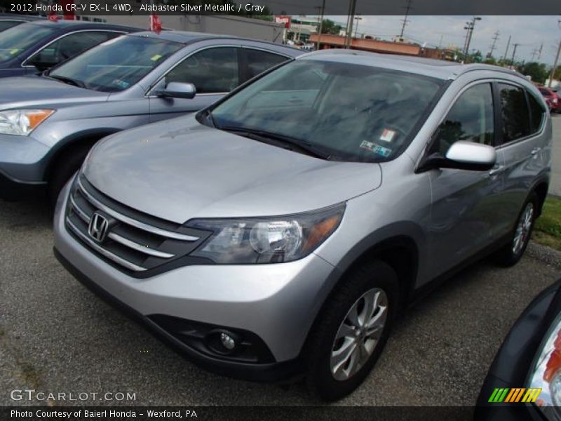 Alabaster Silver Metallic / Gray 2012 Honda CR-V EX-L 4WD