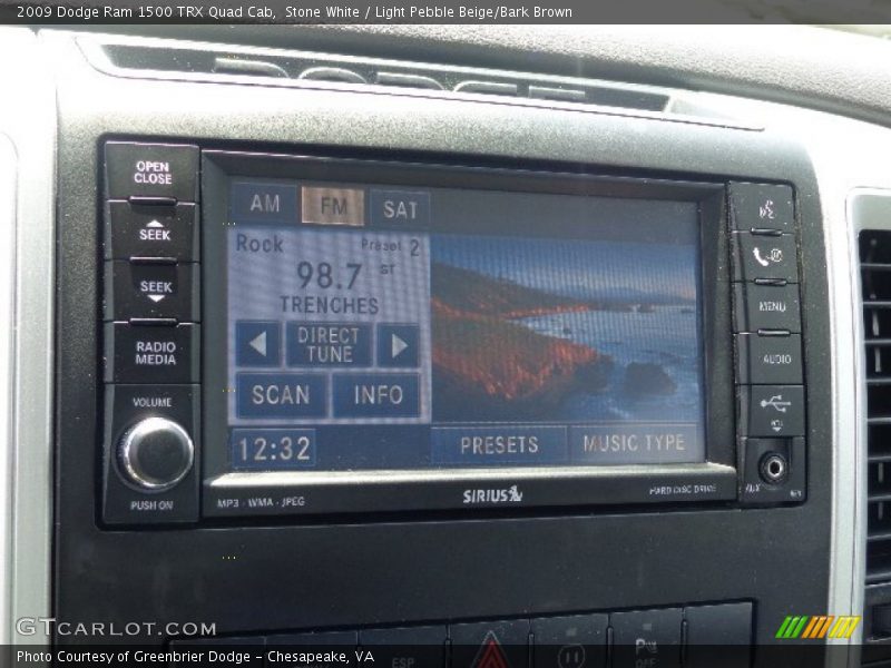 Stone White / Light Pebble Beige/Bark Brown 2009 Dodge Ram 1500 TRX Quad Cab