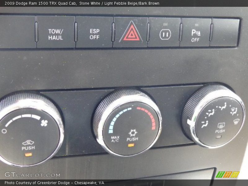 Stone White / Light Pebble Beige/Bark Brown 2009 Dodge Ram 1500 TRX Quad Cab