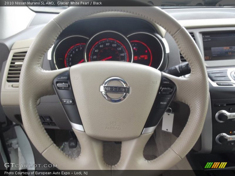 Glacier White Pearl / Black 2010 Nissan Murano SL AWD