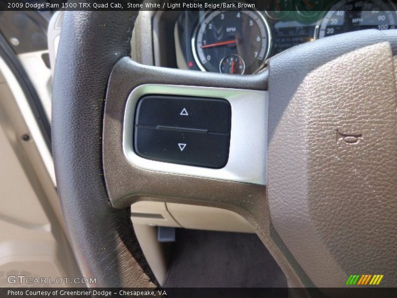 Stone White / Light Pebble Beige/Bark Brown 2009 Dodge Ram 1500 TRX Quad Cab