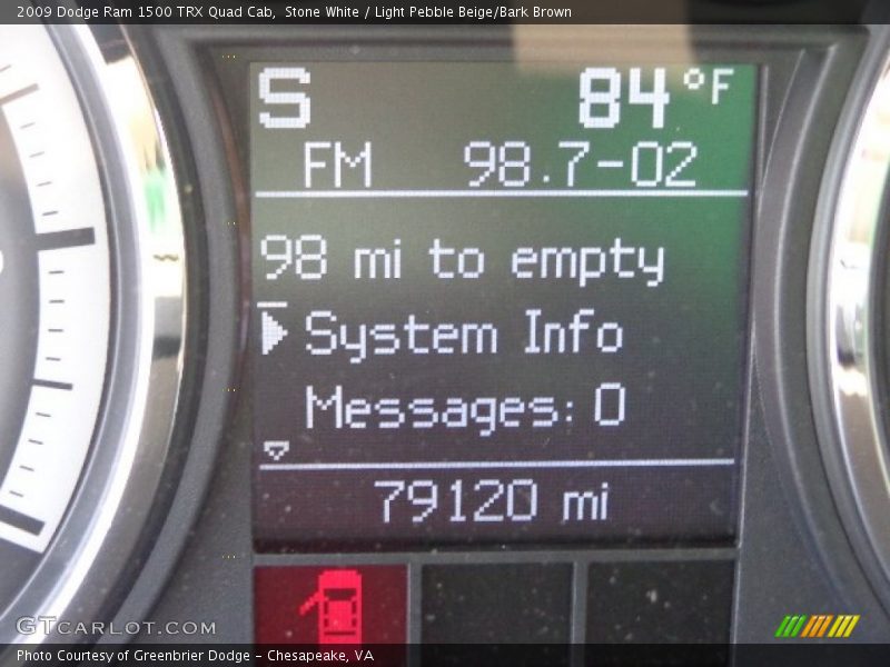 Stone White / Light Pebble Beige/Bark Brown 2009 Dodge Ram 1500 TRX Quad Cab