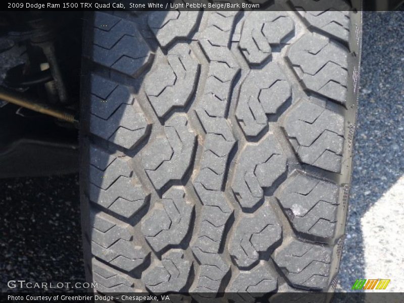 Stone White / Light Pebble Beige/Bark Brown 2009 Dodge Ram 1500 TRX Quad Cab