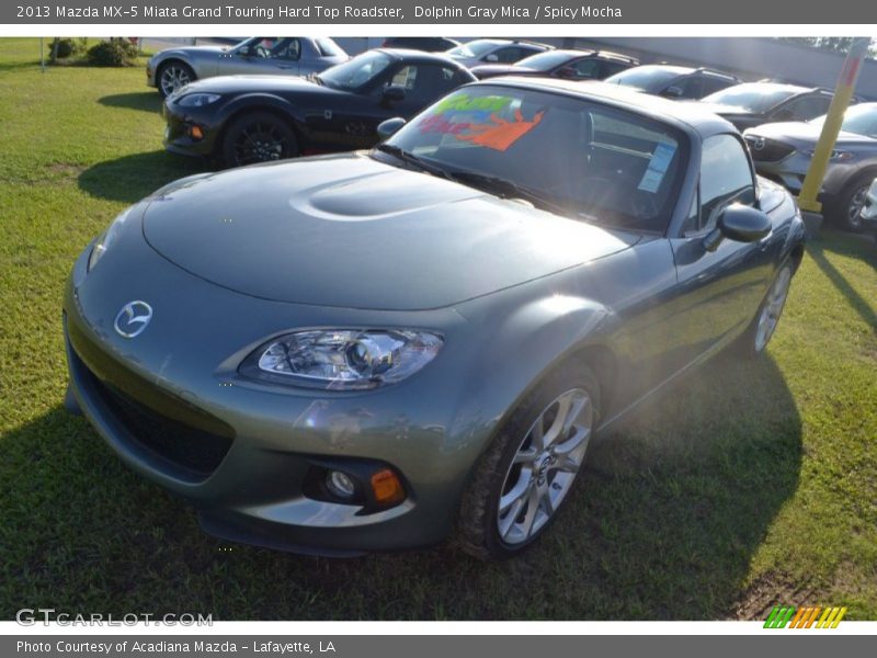 Dolphin Gray Mica / Spicy Mocha 2013 Mazda MX-5 Miata Grand Touring Hard Top Roadster