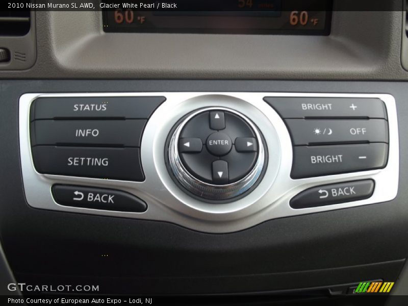 Glacier White Pearl / Black 2010 Nissan Murano SL AWD