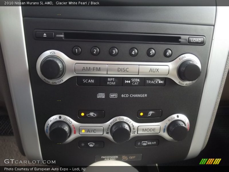 Glacier White Pearl / Black 2010 Nissan Murano SL AWD