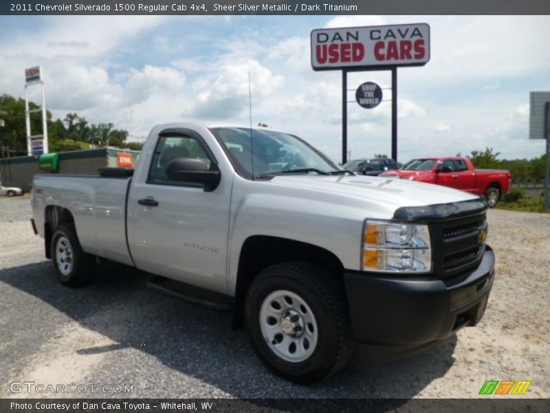 Sheer Silver Metallic / Dark Titanium 2011 Chevrolet Silverado 1500 Regular Cab 4x4