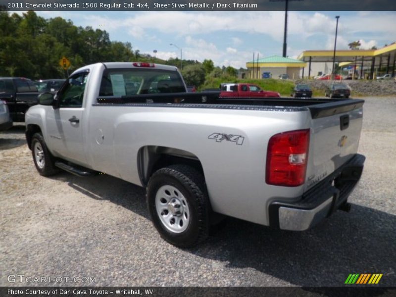 Sheer Silver Metallic / Dark Titanium 2011 Chevrolet Silverado 1500 Regular Cab 4x4