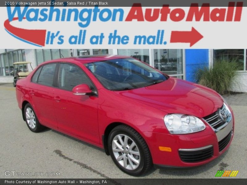 Salsa Red / Titan Black 2010 Volkswagen Jetta SE Sedan
