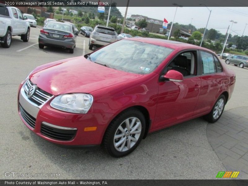 Salsa Red / Titan Black 2010 Volkswagen Jetta SE Sedan