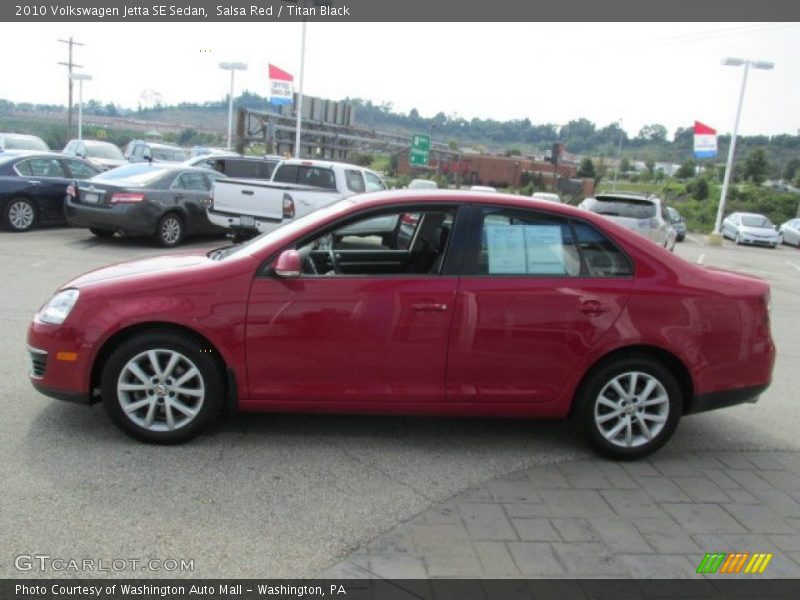 Salsa Red / Titan Black 2010 Volkswagen Jetta SE Sedan