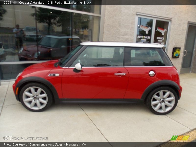 Chili Red / Black/Panther Black 2005 Mini Cooper S Hardtop