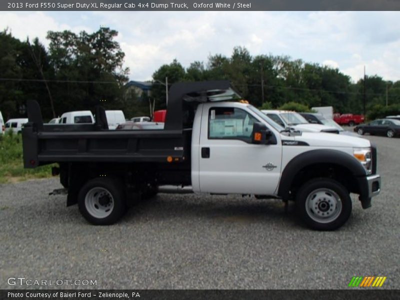  2013 F550 Super Duty XL Regular Cab 4x4 Dump Truck Oxford White