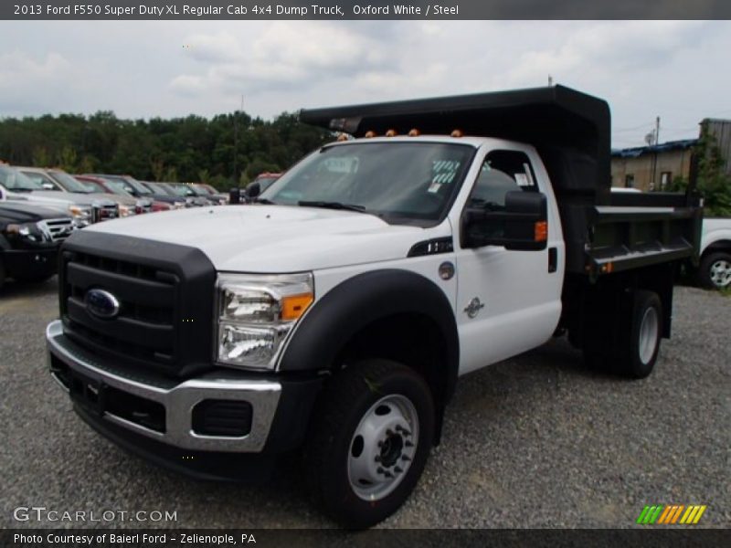 Oxford White / Steel 2013 Ford F550 Super Duty XL Regular Cab 4x4 Dump Truck