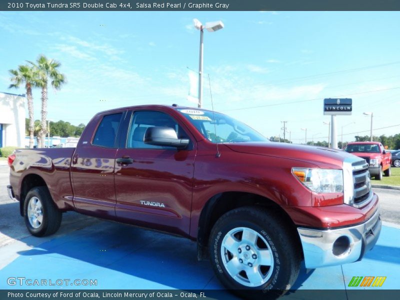 Salsa Red Pearl / Graphite Gray 2010 Toyota Tundra SR5 Double Cab 4x4