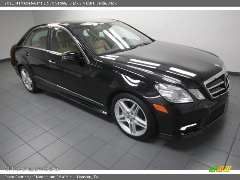 Black / Natural Beige/Black 2011 Mercedes-Benz E 550 Sedan