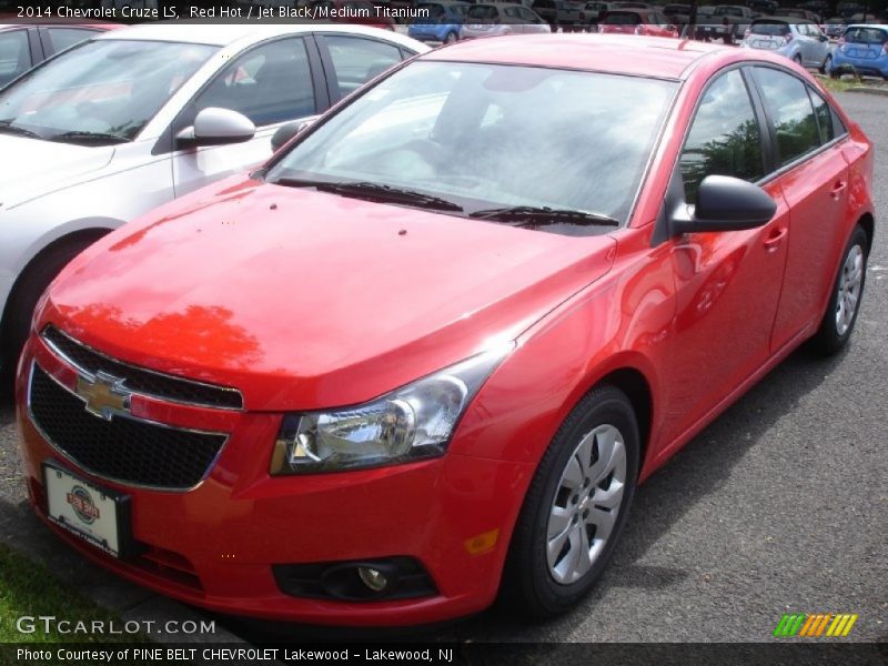 Red Hot / Jet Black/Medium Titanium 2014 Chevrolet Cruze LS