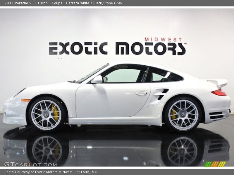 Carrara White / Black/Stone Grey 2011 Porsche 911 Turbo S Coupe