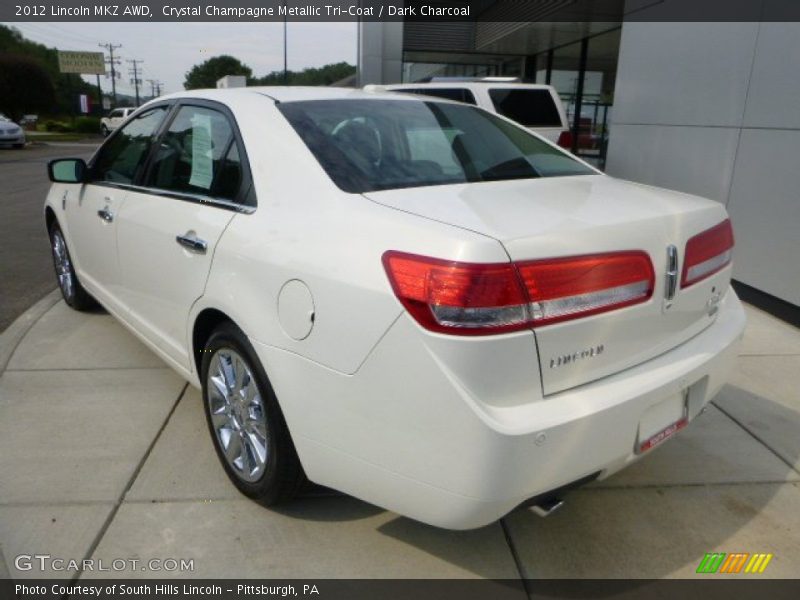 Crystal Champagne Metallic Tri-Coat / Dark Charcoal 2012 Lincoln MKZ AWD