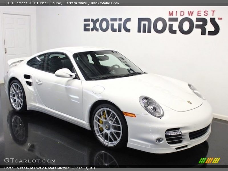 Carrara White / Black/Stone Grey 2011 Porsche 911 Turbo S Coupe