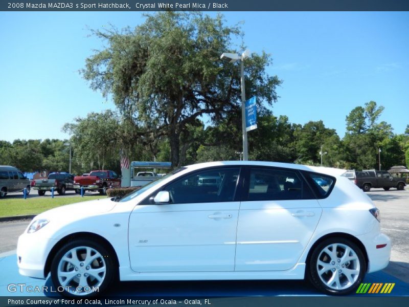 Crystal White Pearl Mica / Black 2008 Mazda MAZDA3 s Sport Hatchback