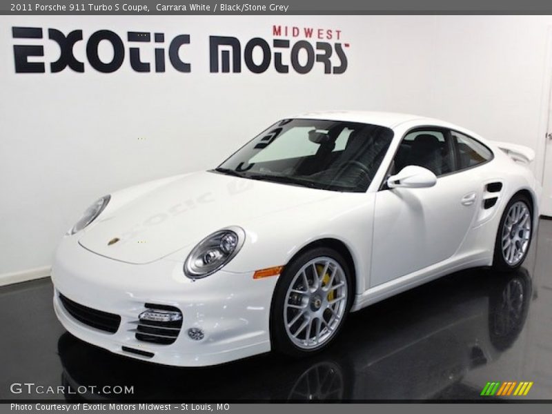 Carrara White / Black/Stone Grey 2011 Porsche 911 Turbo S Coupe