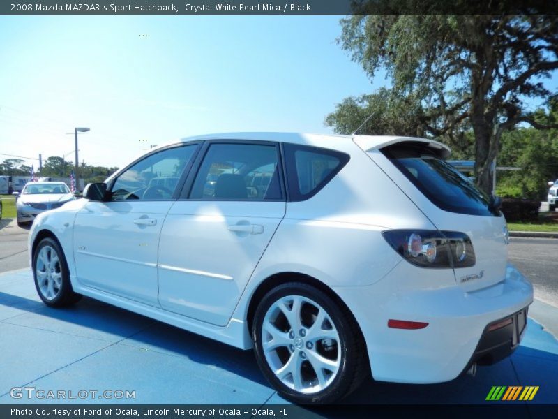 Crystal White Pearl Mica / Black 2008 Mazda MAZDA3 s Sport Hatchback
