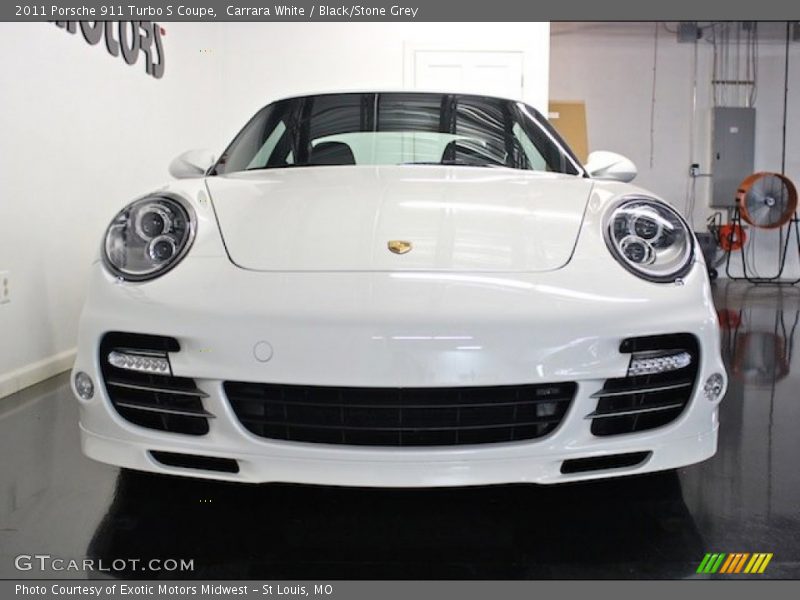 Carrara White / Black/Stone Grey 2011 Porsche 911 Turbo S Coupe