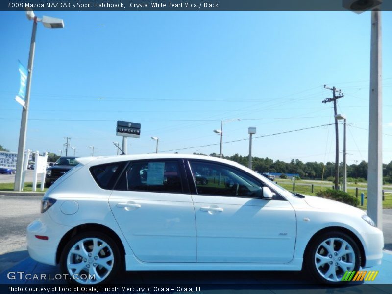 Crystal White Pearl Mica / Black 2008 Mazda MAZDA3 s Sport Hatchback