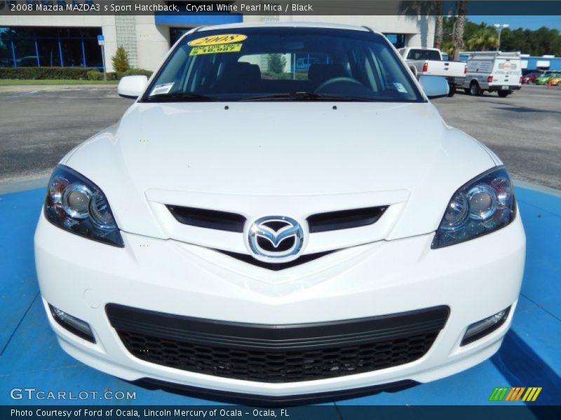 Crystal White Pearl Mica / Black 2008 Mazda MAZDA3 s Sport Hatchback