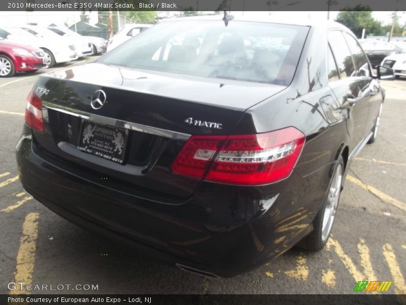 Black / Black 2010 Mercedes-Benz E 350 4Matic Sedan