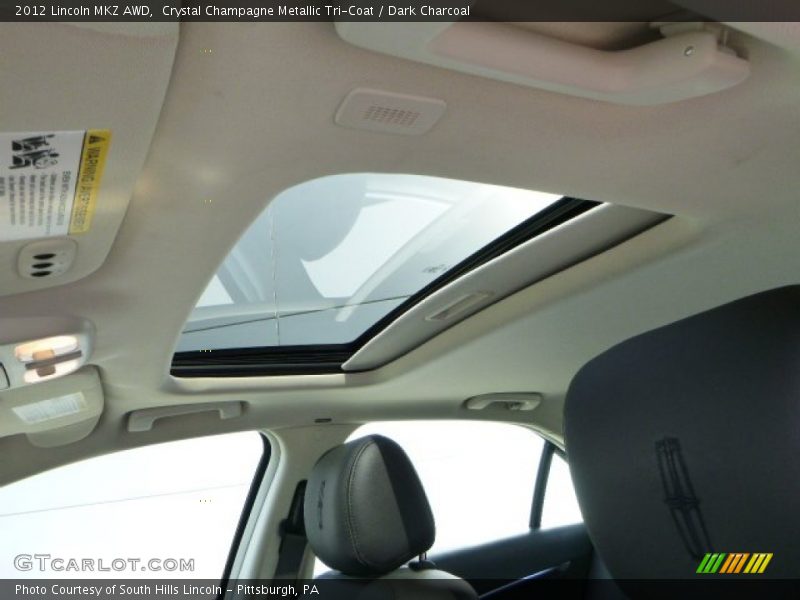 Crystal Champagne Metallic Tri-Coat / Dark Charcoal 2012 Lincoln MKZ AWD