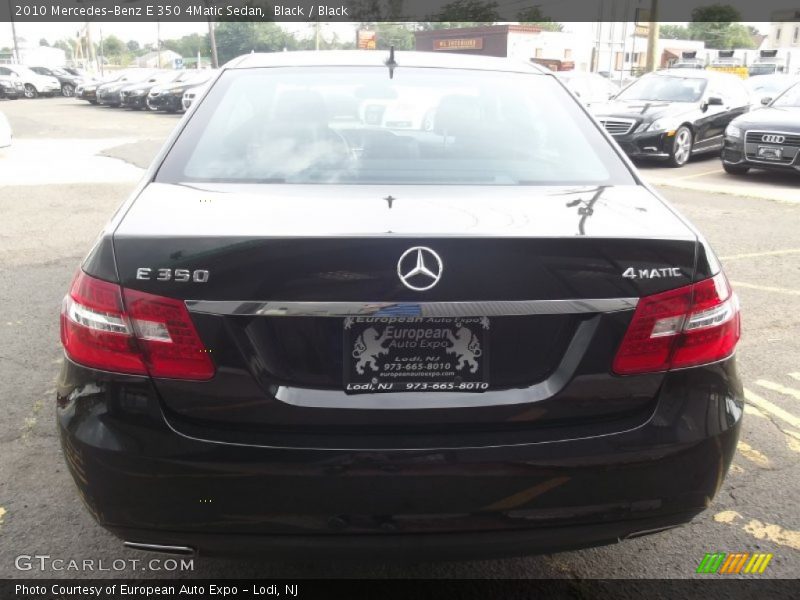 Black / Black 2010 Mercedes-Benz E 350 4Matic Sedan