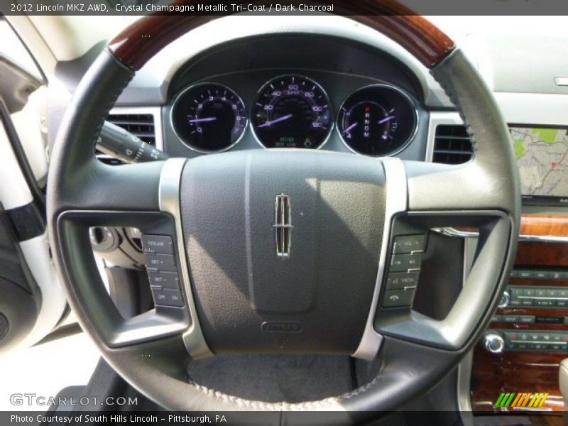 Crystal Champagne Metallic Tri-Coat / Dark Charcoal 2012 Lincoln MKZ AWD