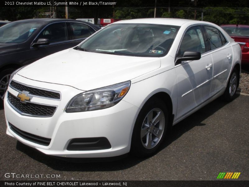 Summit White / Jet Black/Titanium 2013 Chevrolet Malibu LS