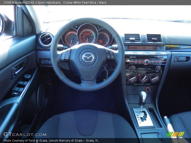 Crystal White Pearl Mica / Black 2008 Mazda MAZDA3 s Sport Hatchback