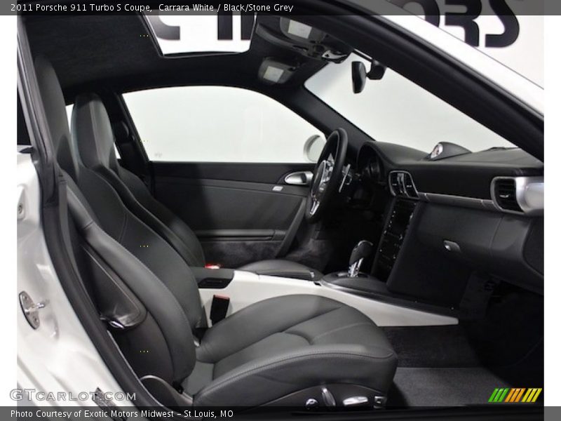 Carrara White / Black/Stone Grey 2011 Porsche 911 Turbo S Coupe