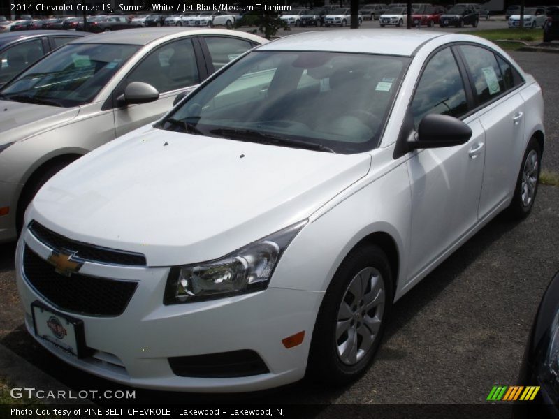 Summit White / Jet Black/Medium Titanium 2014 Chevrolet Cruze LS