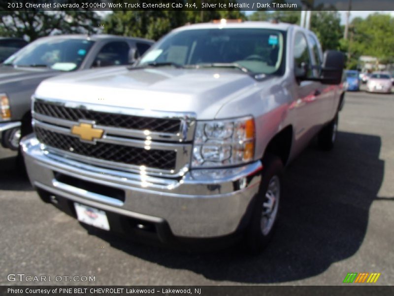 Silver Ice Metallic / Dark Titanium 2013 Chevrolet Silverado 2500HD Work Truck Extended Cab 4x4