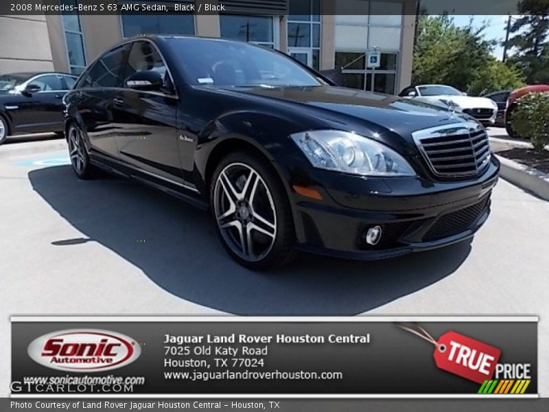 Black / Black 2008 Mercedes-Benz S 63 AMG Sedan