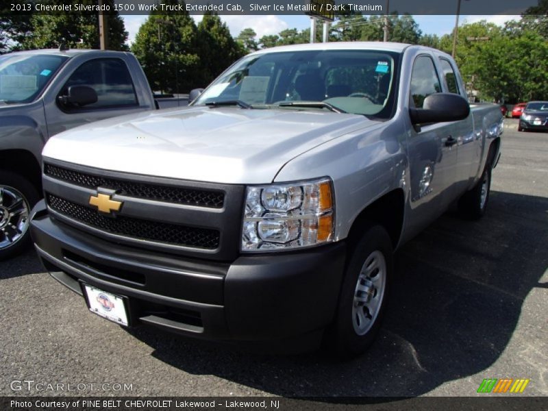 Silver Ice Metallic / Dark Titanium 2013 Chevrolet Silverado 1500 Work Truck Extended Cab