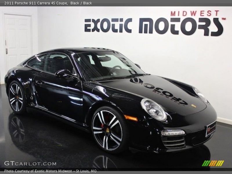 Black / Black 2011 Porsche 911 Carrera 4S Coupe