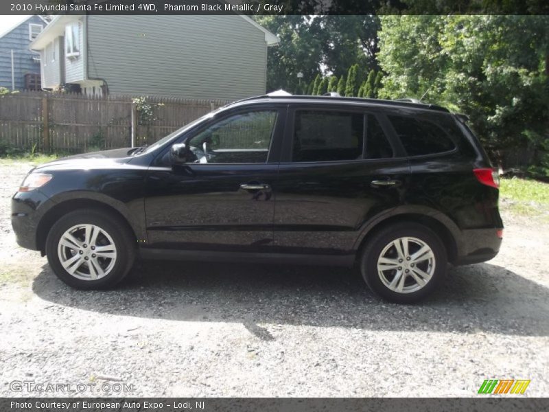 Phantom Black Metallic / Gray 2010 Hyundai Santa Fe Limited 4WD