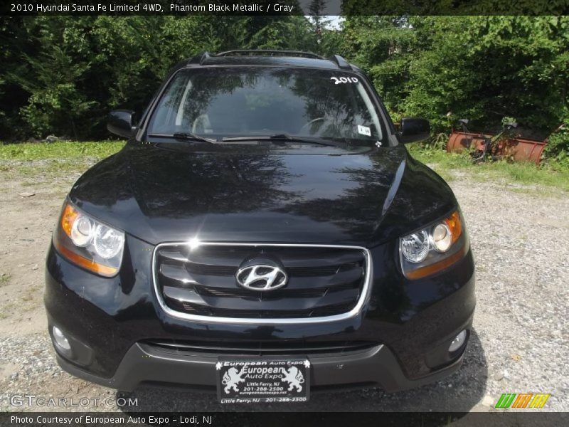 Phantom Black Metallic / Gray 2010 Hyundai Santa Fe Limited 4WD