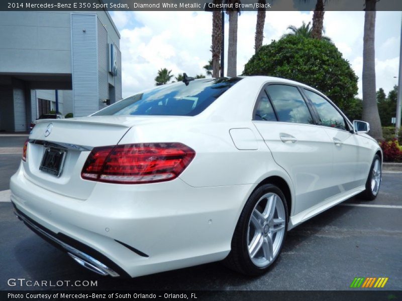 Diamond White Metallic / Chestnut Brown/Black 2014 Mercedes-Benz E 350 Sport Sedan