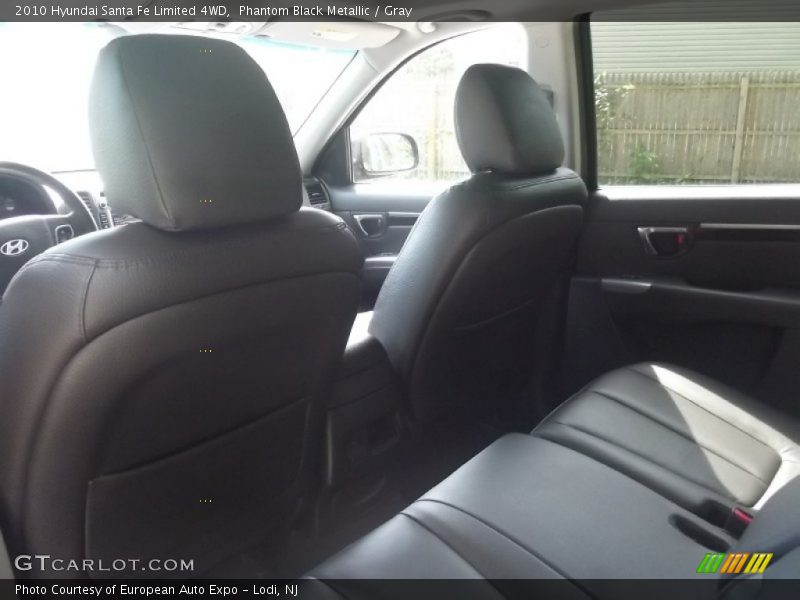 Phantom Black Metallic / Gray 2010 Hyundai Santa Fe Limited 4WD